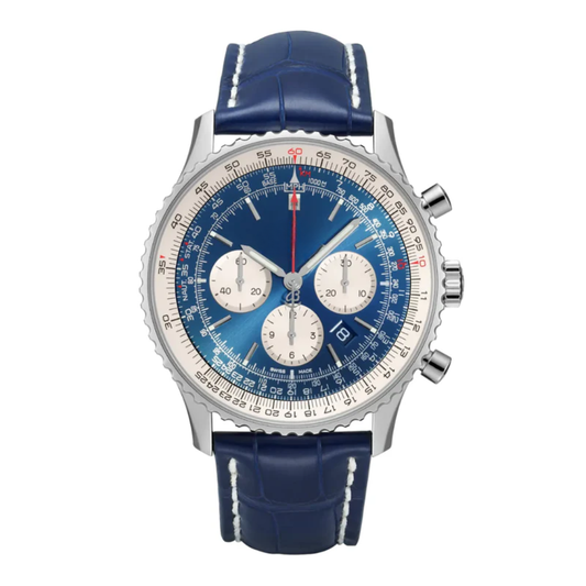 Aviation Chrono Classic – Blue Dial | Leather Strap